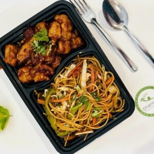Veg Noodles + Babycorn Manchurian