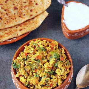 Plain Paratha + Paneer Burji