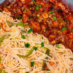 Veg Noodles + Gobhi Manchurian
