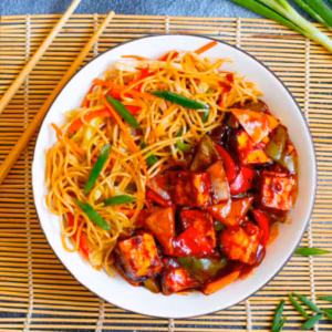 Veg Noodles + Paneer Manchurian