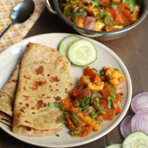 Plain Paratha + Kadai Veg + Dal